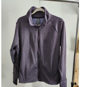 Champion Women's Purple  Full Zip Fleece Jacket Size L Activewear Athletic